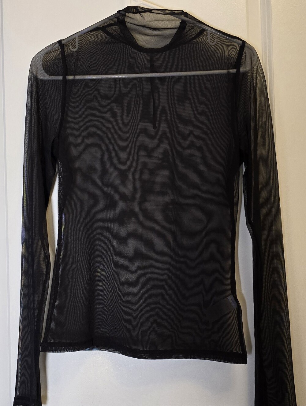 NWT Calia  Black Sheer Long Sleeve Top S